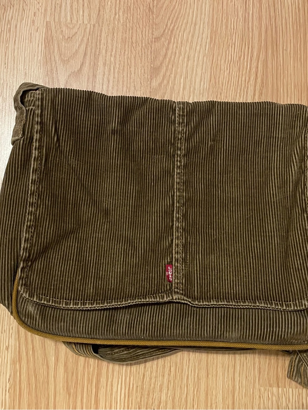 Vintage Levi's Olive Corduroy Flap Messenger Bag